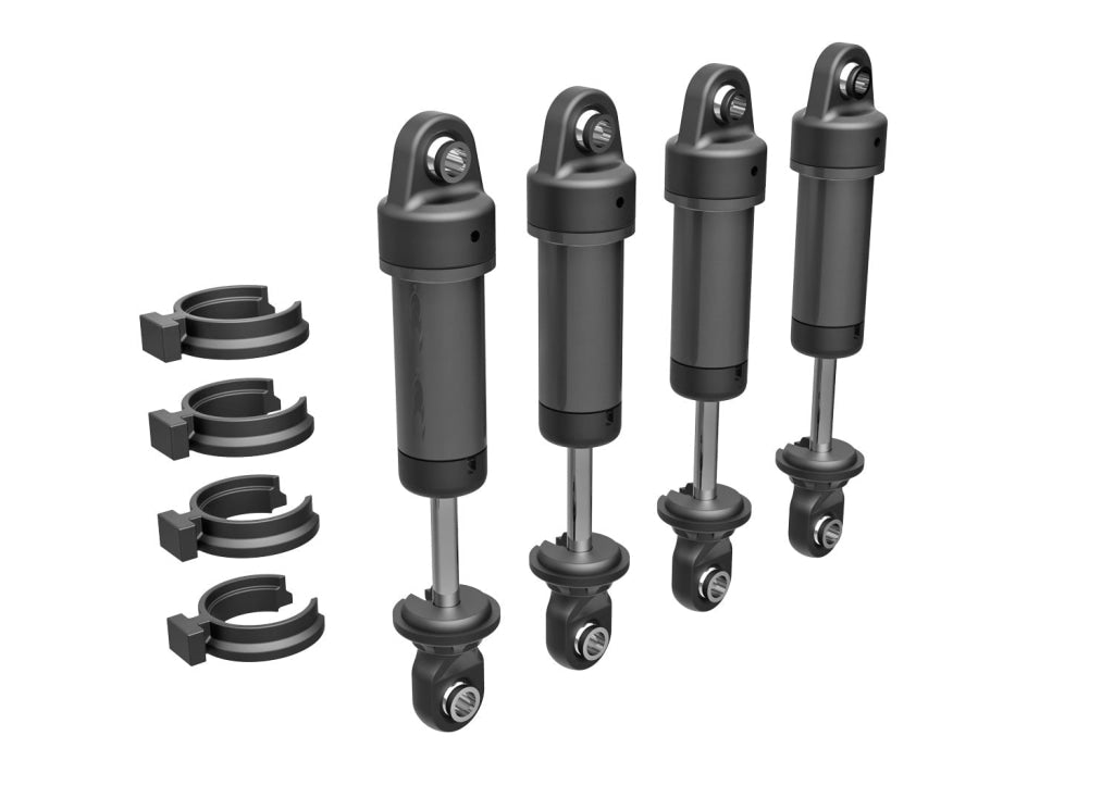 Traxxas - Shocks Gtm 6061-T6 Aluminum (Dark Titanium-Anodized) (Fully Assembled W/O Springs) (4) En