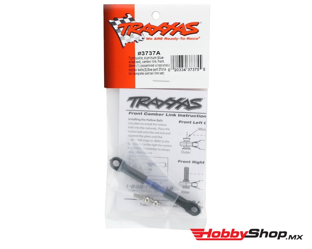 Traxxas - Tensor Aluminio (Anodizado Azul) Eslabón De Inclinación Delantero 39 Mm (1) (Ensamblado