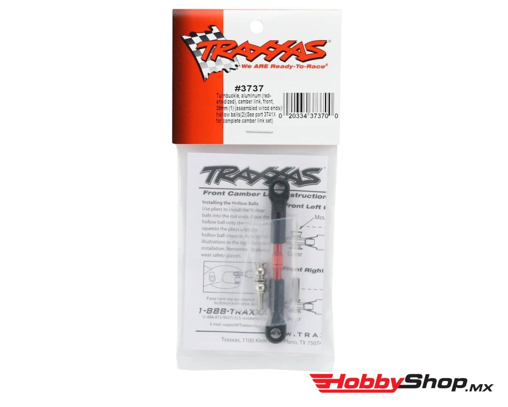 Traxxas - Tensor Aluminio (Anodizado En Rojo) Eslabón De Inclinación Delantero 39Mm (1) (Ensamblado