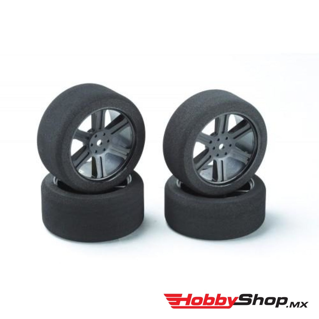 Ulti Tires - 1/10 Foam Tire (Front) 1Pair Carbon Hard Rims Combination En Existencia